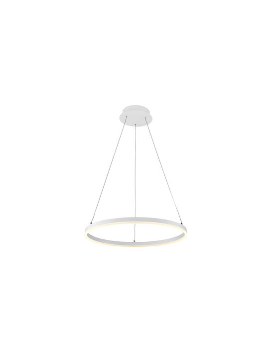 VK Lighting Μοντέρνο Κρεμαστό Φωτιστικό με Ενσωματωμένο LED σε Λευκό Χρώμα VK/04251PE/W/W/60